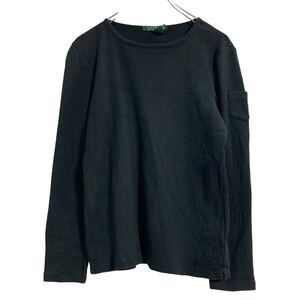 LAUREN Ralph Lauren 長袖 無地 Tシャツ レディース M ブラック ラルフローレン カットソー 古着卸 アメリカ仕入 a609-7111