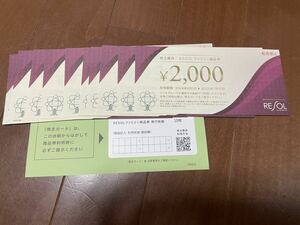 リソルホールディングス株主優待 20000円分 ファミリー商品券 2025年7月31日まで