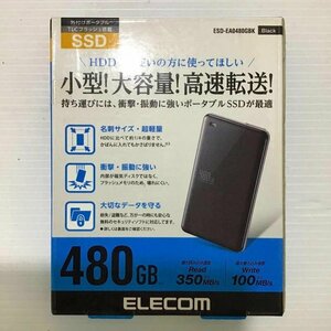 【未開封】 エレコム / ELECOM 外付けポータブル ESD-EA0480GBK 外付け 2018年製 ブラック 480GB 30017802