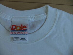 HAWAII DOLE T-SHIRTS white 100%cotton サイズ 10/12