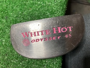 全国送料無料　中古パター オデッセイ　WHITE HOT #5 2ドット　 スチール34インチ 　　ｙ1852