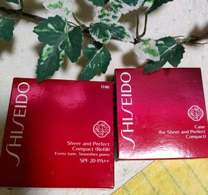 送料無料■最終■SHISEIDO■資生堂■シアーアンドパーフェクトコンパクト■ファンデーション（USED）・専用コンパクト（未使用）)セット☆