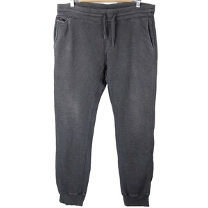 ■DIESEL ディーゼル / SWEAT PANTS / メンズ / コットン / グレー ウォッシュ加工 テーパードフィット スウェット ジョガーパンツ size M