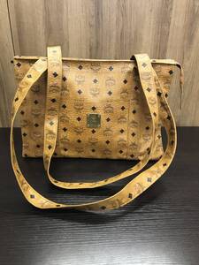 【中古】MCM エムシーエム レザー トート バッグ ヴィセトス柄 8505F ハンドメイドバッグ レディース　JUB-360