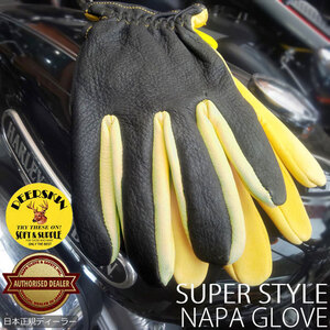 SUPER STYLE【875BG】XLサイズ 鹿革/ プレーン NAPA GLOVE スーパースタイル　ディアスキン