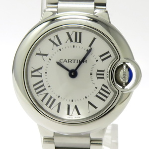 【中古】Cartier バロンブルーSM クオーツ SS シルバー文字盤 WSBB0067