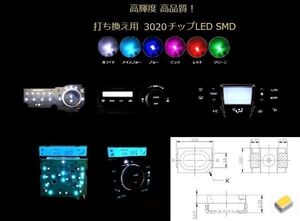 3020 LEDチップ　ホワイト 5個セット！ Chip LED SMD