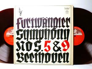 LP AA 8188-9 赤盤　ヴィルヘルム・フルトヴェングラー　ベートーヴェン　交響曲　運命　合唱 【8商品以上同梱で送料無料】