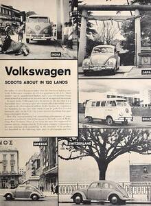 稀少！1960年雑誌記事/フォルクスワーゲン/VW Beetle/ビートル/ワーゲンバス/ドイツ車/旧車/Z