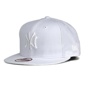 キャップ NEWERA ニューエラ 9FIFTY ニューヨーク・ヤンキース 白 フラットブリム 13562082 ホワイト×スノーホワイトロゴ 