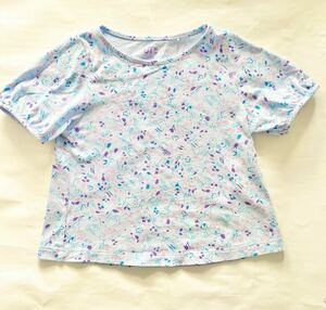 UNIQLO 110cm ユニクロガールズ UT アナスイコラボ KIDS グラフィックTシャツ綿100%ブランド子供服 ANNA SUI 3歳4歳5歳 ソフトボヘミアン