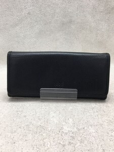 LOEWE◆レザー剥がれ有/内側汚れ有/長財布/レザー/BLK/無地/レディース/481408