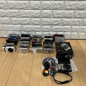 Canon IXY Nikon COOLPIX CASIO PANASONIC FUJIFILM SONY PENTAX KENKO コンパクトデジタル カメラ 22点セット