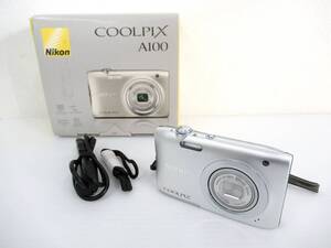 【Nikon/ニコン】丑②237//COOLPIX A100/箱付　充電コード付き