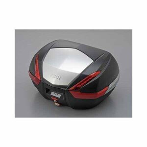 デイトナ GIVI バイク用 リアボックス モノキー 47L V47N 未塗装ブラック(アルミパネル) レッドレンズ 92512