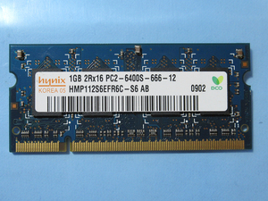 hynix製　PC2-6400S DDR2-800 200pin 1GB / 0902