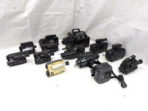 J156 動作未確認 Panasonic Canon SHARP他 8mm VHS ビデオカメラ 11台セット NV-M10 UC-L1HI VC-C10他
