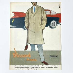 Blizzand コート ルネ・グリュオー 1960年代 フランス 雑誌 ヴィンテージ 広告 A1232