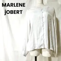 MARLENE jOBERT長袖ブラウス　白　M マルレーヌジョベル【043】