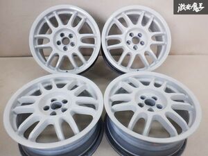 SPEED LINE スピードライン TARGA 17インチ 7.5J +30 PCD 98 5穴 5H ホイール 4本 アルファロメオ 147にて使用 ホワイト 塗装済み 棚11B