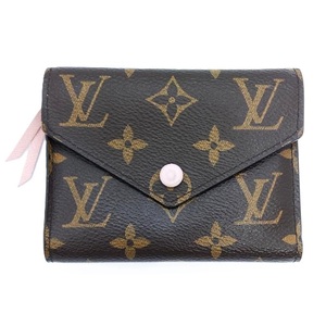 ルイヴィトン LOUIS VUITTON ポルトフォイユ ヴィクトリーヌ 三つ折り財布 モノグラム M62360 ローズバレリーヌ SF2129 私的刻印あり