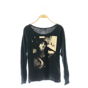 ヒステリックグラマー HYSTERIC GLAMOUR COURTNEY LOVE プリント 長袖カットソー Tシャツ F 黒 ブラック /HK ■OS レディース