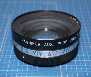 [ei318]ヤシカ　ワイドアングル　YASHIKOR AUX WIDE ANGLE 1:4 Y510 外付け　ワイドコンバーター