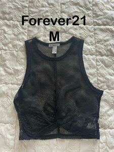 未使用に近い★forever21★メッシュノースリーブトップス