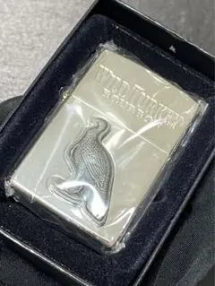 zippo ワイルドターキー 立体メタル  シルバー 希少モデル 2006年製