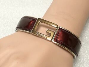 良品　グッチ　エナメル　バングル　 GUCCI