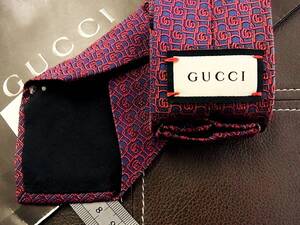 ●5-0933在庫処分SALE●新作・現行タグ★グッチ★中細【GUCCI】 総ＧＧロゴ柄 ネクタイ●