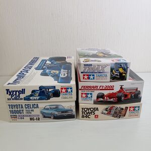 み858【送100】1円～ 未組立 小鹿タミヤ 1:24 トヨタ トムス84C /1:20 フェラーリ F1-2000 / ハセガワ セリカ1600GT 他 プラモデル まとめ