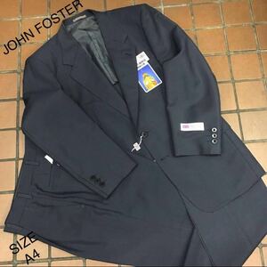 ★紳士服・工房★【決算セール】新品★未使用/英国製生地使用 JOHNFOSTER2釦スーツ上下セット日本製サイズA4モヘア混バトルシップグレー！