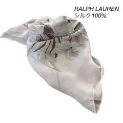 【新品未使用】RALPH LAUREN 花柄スカーフ シルク100%