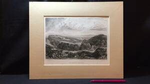 【真作 J.M.W.Turner(ターナー)/銅版画28】『THE VALE OF HEATHFIELD.』●イギリスロマン主義●縦33.5×横40.5㎝●検)リトグラフ/水彩画