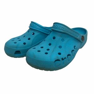 J256 crocs クロックス 男女兼用 サンダル M5 W7 約 23cm 水色 ラバー