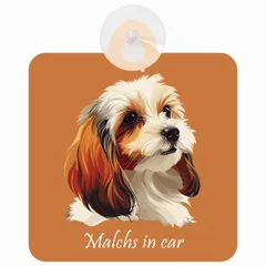 Malchs マルックス Bタイプ 車 窓ガラス 吸盤タイプ 犬 イラスト付 DOG IN CAR 安全対策 セーフティサイン デコ 外出 ドライブ カーサイン 吸盤