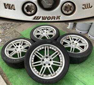 Work Gnosis 19インチホイール& 245/45R19 BRIDGESTONE REGNO GR-IIラジアルタイヤ4本セット☆★240320