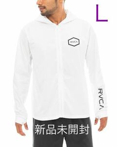 サイズＬ　白RVCA ラッシュガードVENT LS SURF HOODIE