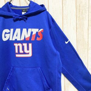 NIKE ナイキ NFL NewYork Giants ニューヨーク・ジャイアンツ プリント スウェット パーカー M USA古着 アメリカ古着