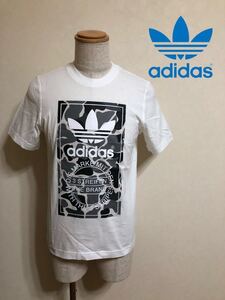 【新品】 adidas originals CAMO LABEL TEE アディダス オリジナルス カモフラージュ柄 ラベル Tシャツ トップス サイズS 半袖 DH4768 白