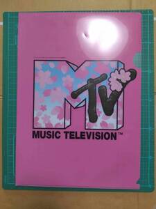 非売品 MTV エムティーヴィー クリアファイル A4 桜 sakura M TV Music Television pockets plastic file folder CLEAR FOLDER 