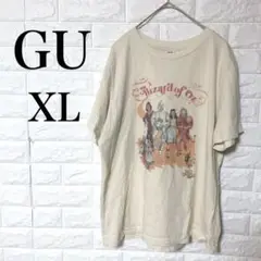 a568 GU ジーユー　半袖　プリント　Tシャツ　カットソー　オズの魔法使い