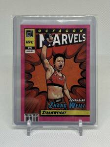 ジャン・ウェイリー Pink Parallel 人気インサート MARVELS 2022 PANINI DONRUSS UFC ZHANG WEILI