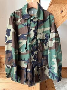 送料無料 米軍 ウッドランドカモ BDU ノンリップ ジャケット S-R USED ARMY 迷彩