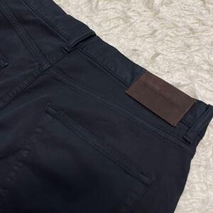 現行美品 Ermenegildo Zenia エルメネジルドゼニア narrow fit tapered leg チノパン スラックス レザータグ 定価10万 ウォッシュド加工