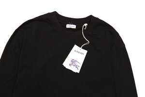 バーバリー メンズ ロングスリーブ リラックス Tシャツ ブラック サイズXL BURBERRY 8081995 1001 新品