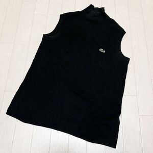 和500★ LACOSTE ラコステ ノースリーブ ニット セーター 40 ブラック レディース