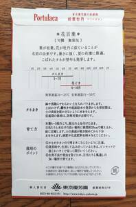 新品未開封 松葉牡丹 マツバボタン 2024年7月入手 種子 たね 外箱込みで3.4g タネ