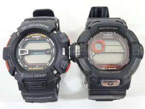 ジャンク 2点セット まとめて CASIO カシオ G-SHOCK ライズマン GW-9200J タフソーラー マッドマン G-9000 メンズ デジタル 腕時計